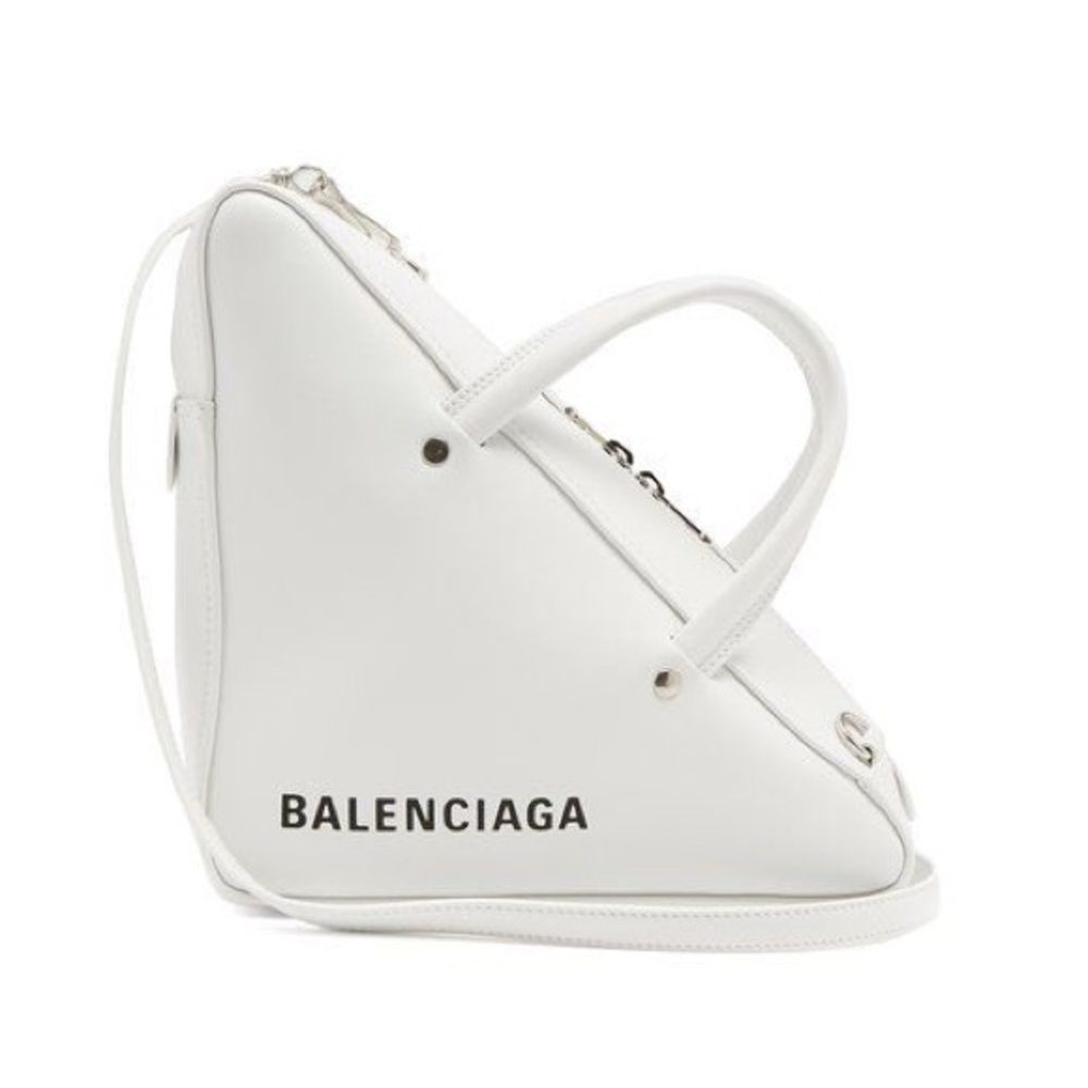 BALENCIAGA White Triangle Shoulder Bag